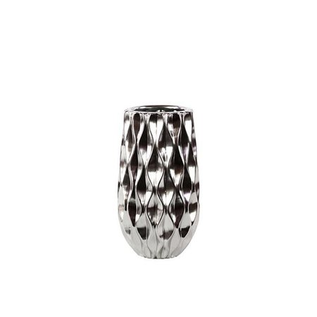 URBAN TRENDS COLLECTION Urban Trends Collection 11410 Ceramic Vase-Silver 11410